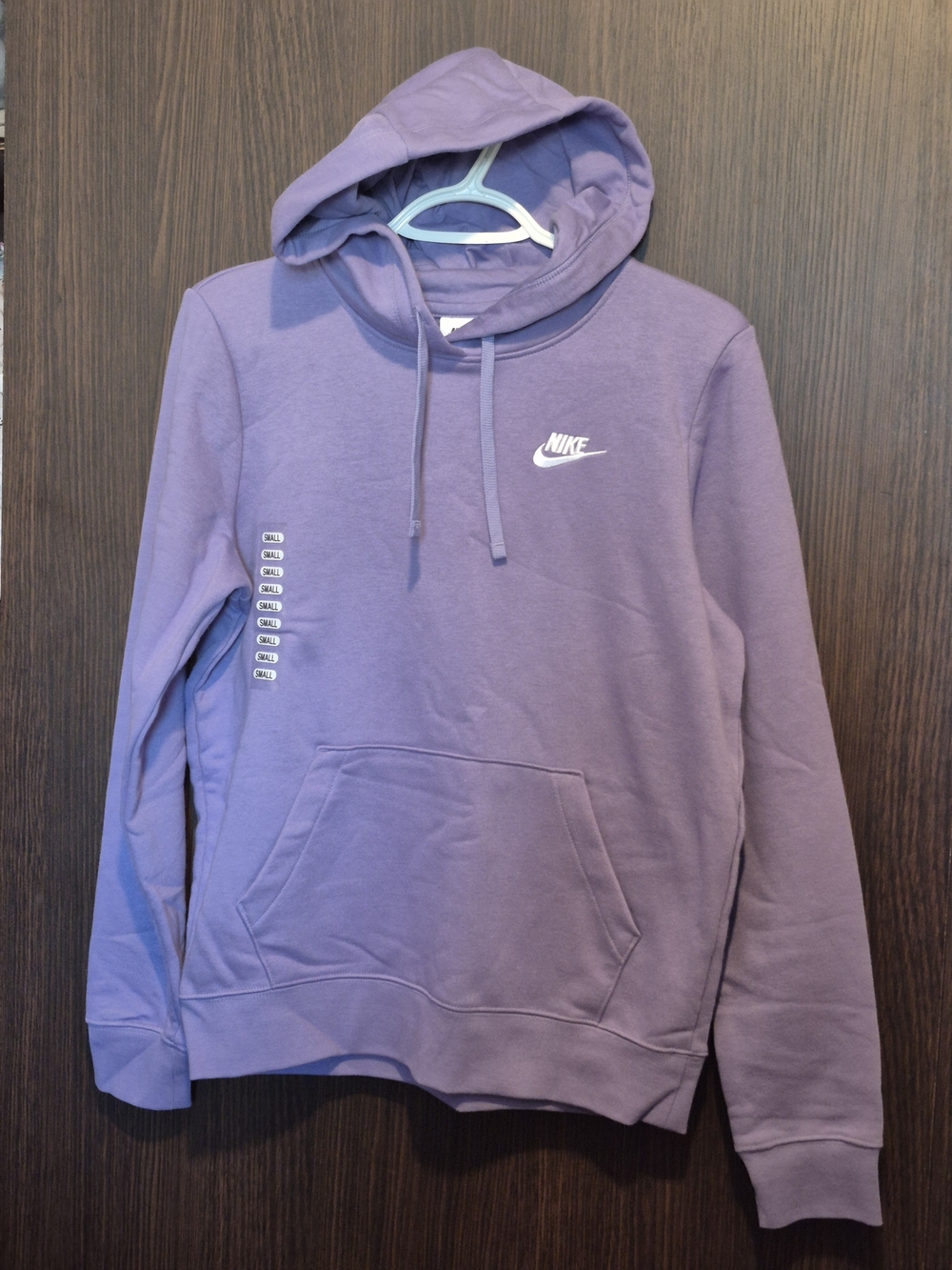 Nike Lavender Pullover Hoodie with White Logo Size: S